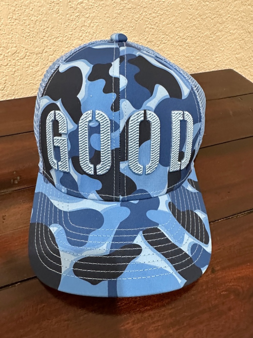Good Good Golf Blue Camo Trucker Hat